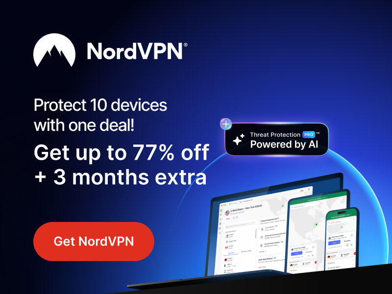 NordVPN: Protect 10 devices with one deal. Up to 77% off + 3 months extra.