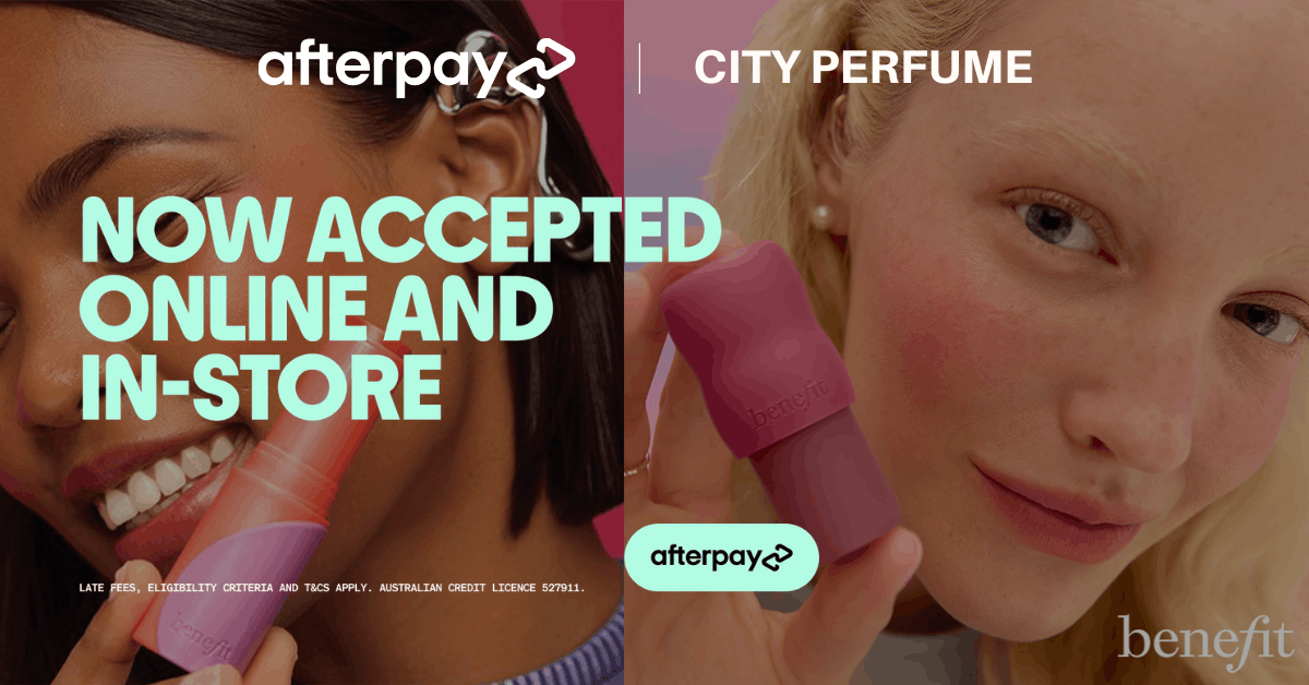 Now accepted online and in-store. Shop with Afterpay at City Perfume