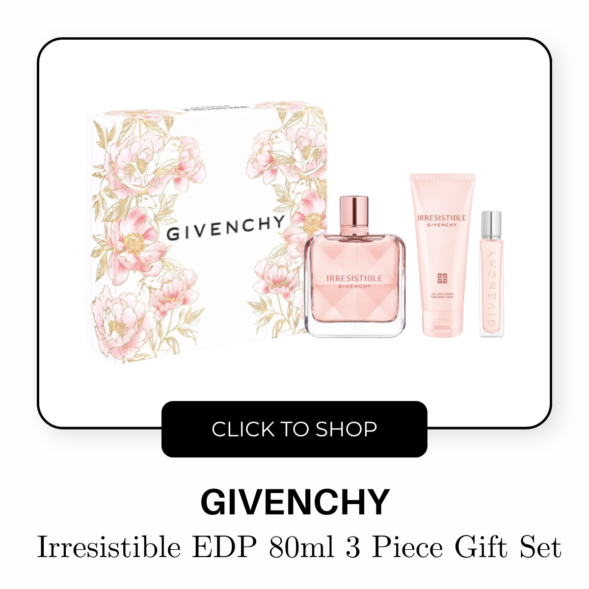 Givenchy Irresistible EDP 80ml 3 Piece Gift Set