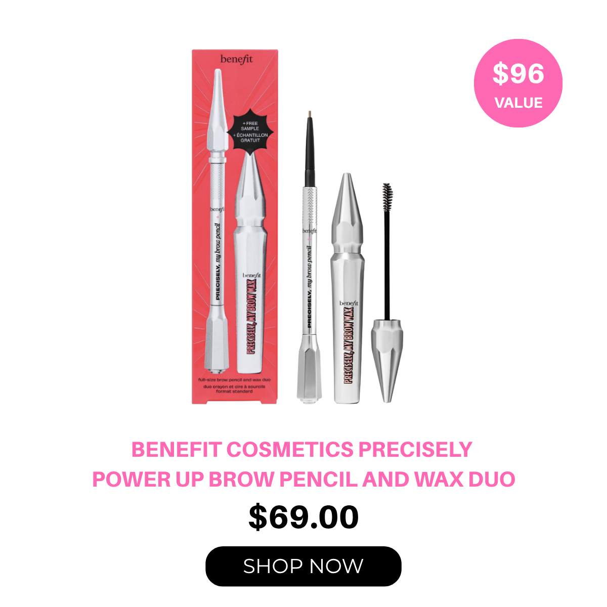 Benefit Cosmetics Precisely Power Up brow pencil and wax duo