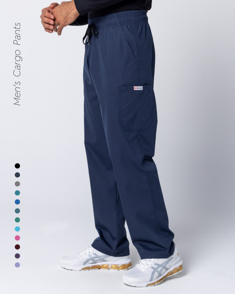 Mens Cargo Scrub Pants