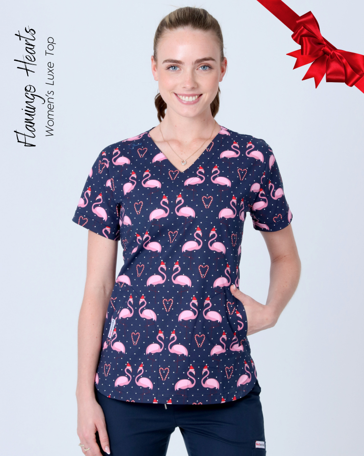 FLAMINGO HEARTS LUXE TOP