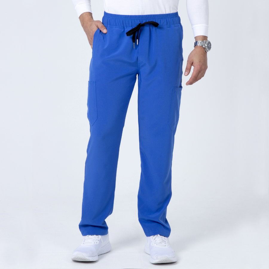 Mens Electric Blue Regular Pants