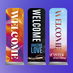 Save 10 - 20% off banners, signs and welcoming tools with code EFI24