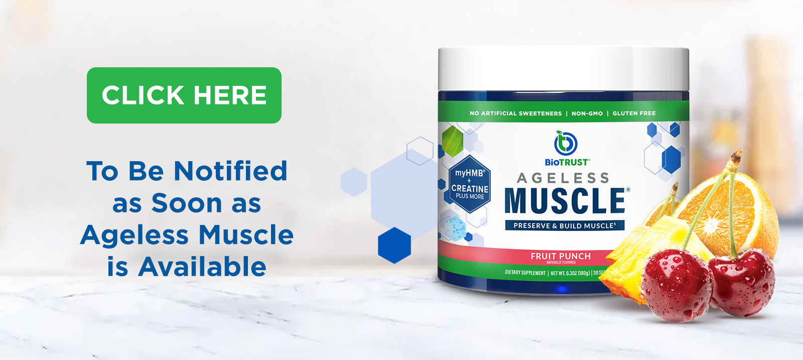 Get notified when AGELESS MUSCLE is available!